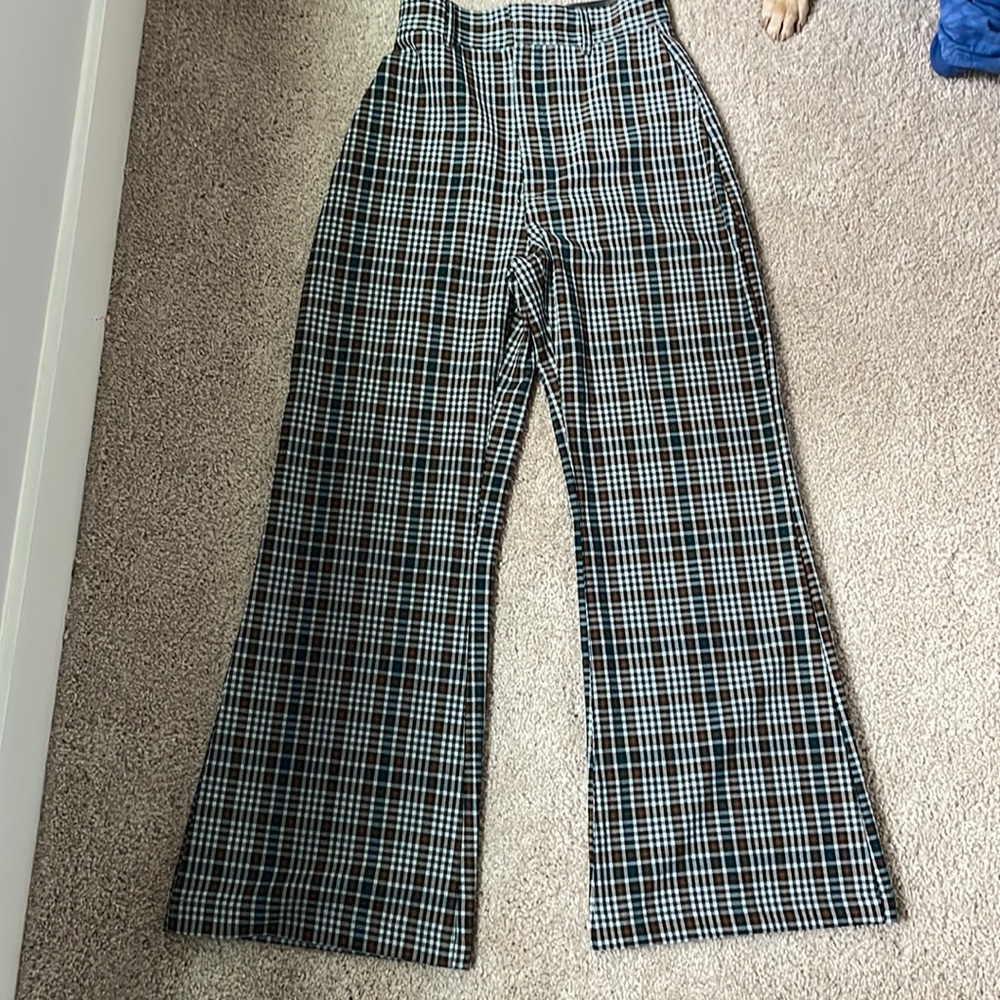Women’s free people Jules plaid pants size 2